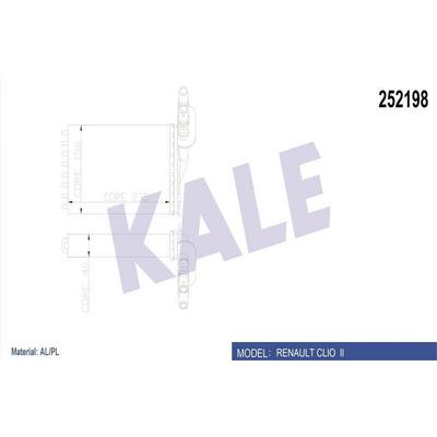 Kalorifer Radyatoru Kangoo Clio Ii 1 2 / 1 4 / 1 6 / 2 0 / 1 5Dci / 1 9D 98> KALE 0585872AL