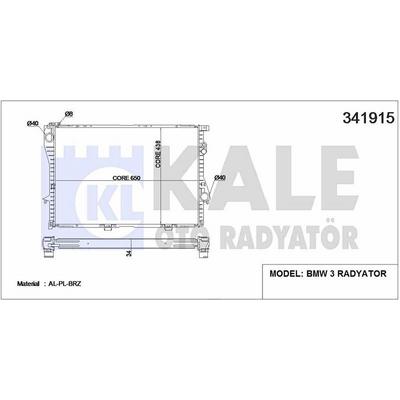 Motor Su Radyatoru Oto/Sanz. Bmw M52 M60 M62 E39 E38  KALE 341915