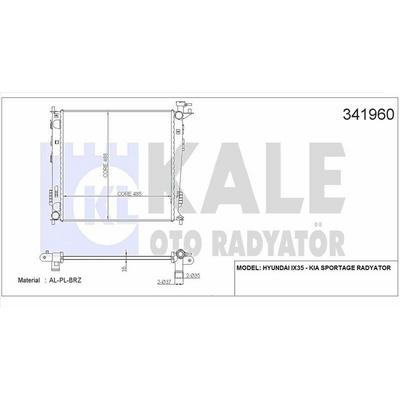 Motor Su Radyatoru Ix35 Kia Sportage 1 7 Crdi 2 0 Crdi 4Wd 2010> (488×480×26) KALE 341960