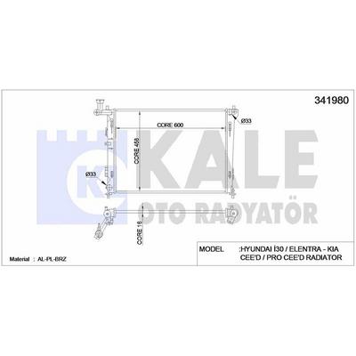 Motor Su Radyatoru I30 Ceed 1 4 1 6 Benzinli Manuel Vites 2007 2012 KALE 341980