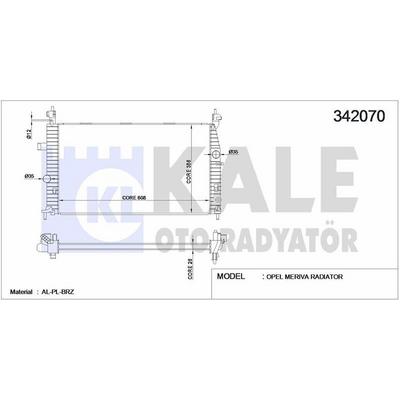 Motor Su Radyatoru Brazing Z14Xep Z16Xe Meriva A KALE 342070