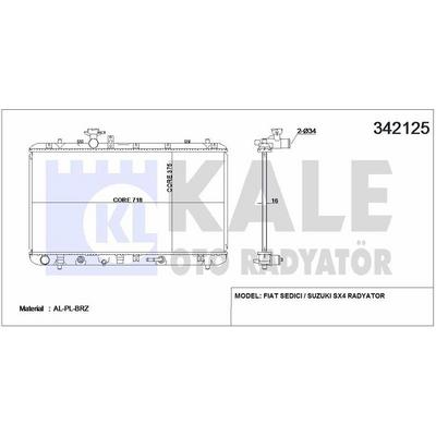 Motor Su Radyatoru Suzuki Sx4 1 5 1 6 4Wd 2006> Manuel Vites KALE 342125