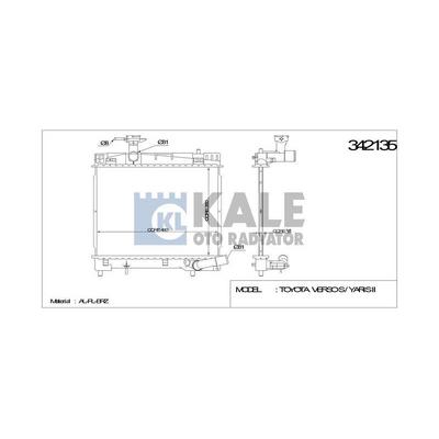 Motor Su Radyator Yaris 1 3 1 33 2010> Manuel Vites KALE 342135