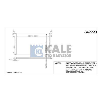 Motor Radyatoru Golf V Vi Octavia A3 Rapid Superb 1 2 / 1 4Tsi 07> KALE 342220