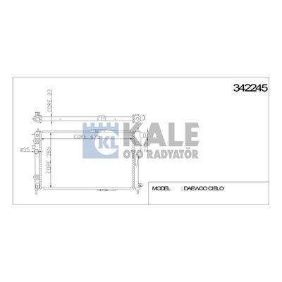 Motor Su Radyatoru Daewoo Racer Cielo 96>00 Otomatik (635×385×27) KALE 342245