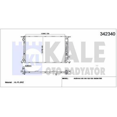 Motor Su Radyatoru A4 / A5 / A6 / Q3 / Q5  1 8 Tfsi / 2 0 Tdi / 2 0 Tfsi / 2 0 Tdi Ouattro 07> KALE 342340