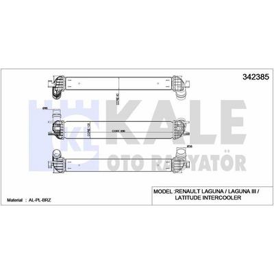 Turbo Radtatoru Laguna Iii Latitude 1 5Dci / 2 0Dci KALE 342385