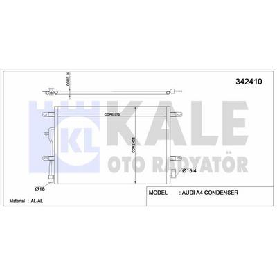 Klima Radyatoru A4 A6 1.9 Tdi 00>04 Alz Bfb Avb Bbj KALE 342410