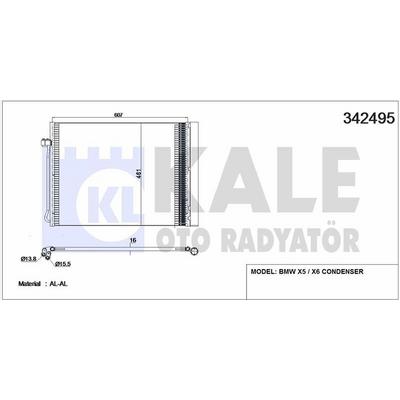 Klima Radyatoru Bmw N57N M57N2 E70 E71 F15 F16 KALE 342495