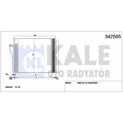 Klima Radyatoru Bmw S63 N63 E70 E71 F15 F16 G05 G06 KALE 342505