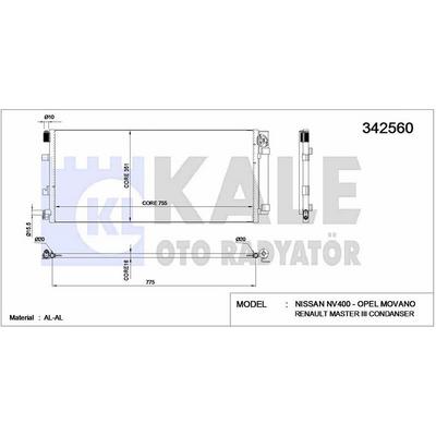 Klima Radyatoru Master Iii 2.3Dci (795×355×16) KALE 342560