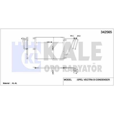 Klima Radyatoru Vectra B 2.0 Dti 16V / 2.2 Dti 16V 97 03 KALE 342565