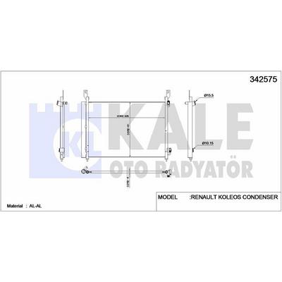 Klima Radyatoru (Kondanser) Renault Koleos 2.0 Dci 08> KALE 342575