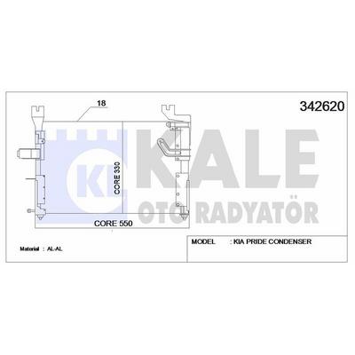 Klima Radyatoru Kia Pride 1996 2001 KALE 342620