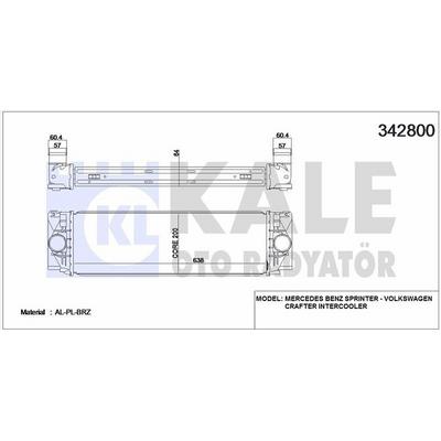 Turbo Radyatoru Crafter Sprinter 3T 3 T5 2 0 / 2 5Tdi 06> KALE 342800