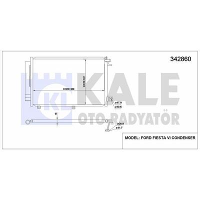 Klima Radyatoru Fiesta Vi 1.25 / 1.4 16V / 1.4Tdci 08 /> KALE 342860