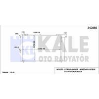 Klima Radyatoru Ranger 2.5Td (99 06) 3.0Td 06 /> Mazda B Serie 2.2 / 2.5 (99 06) KALE 342885