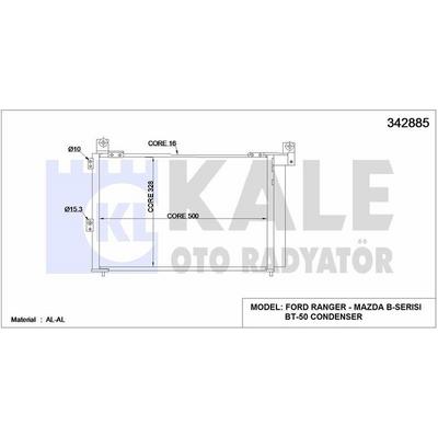 Klima Radyatoru Ranger 2.5Td (99 06) 3.0Td 06 /> Mazda B Serie 2.2 / 2.5 (99 06) KALE 342885