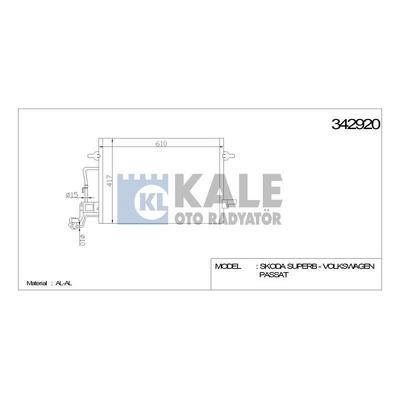 Klima Radyatoru Passat 1.9 Tdi Superb 1.8T 1.9 2.0 2.5Tdi 02>08 KALE 342920