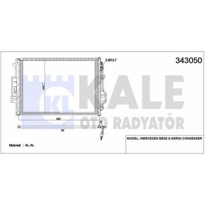 Klima Radyatoru S-Class W221 05>13 C216 06>13 KALE 343050