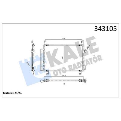 Klima Radyatoru Toyota Yaris 1.4 D4D 2005> KALE 343105