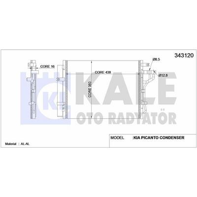 Klima Radyatoru Kia Picanto 2011-> (475×348×16) KALE 343120