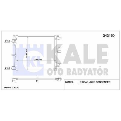 Klima Radyatoru Nissan Juke 1.5 Dci 2010> (485×408×16) KALE 343160