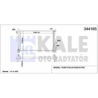 Motor Su Radyatoru Focus 1 6 16V / 2 0 16V (98 04) Otomatik Sanziman Olcu: (600×348×26) KALE 344165