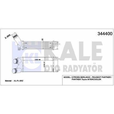 Turbo (Intercoll) Radyatoru Berlingo Iii Partner Tepe Dv6Ated4 / Dv6Bted4 (1 6Hdi 16V) / (08>) KALE 344400