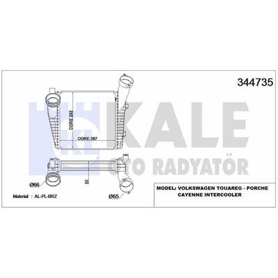 Turbo Radyatoru (Sag) Touareg 5 0Tdi V10 4 2Tdi V8 02>10> Q7 4 2Tdi 07>15 Cayenne 4 5 02>07 KALE 344735