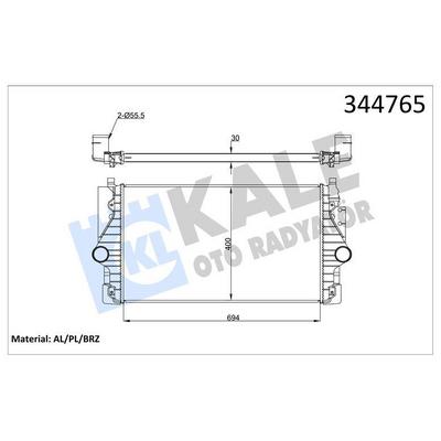 Intercooler Volkswagen Transporter Iv KALE 344765