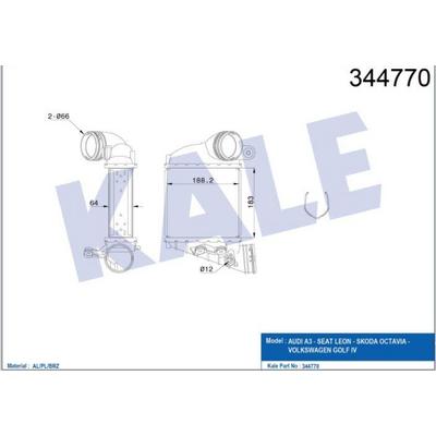 Turbo Radyatoru Golf Iv 00>06 Leon 05>06 Octavia 05>10 A3 00>03 1 9Tdi Axr KALE 344770