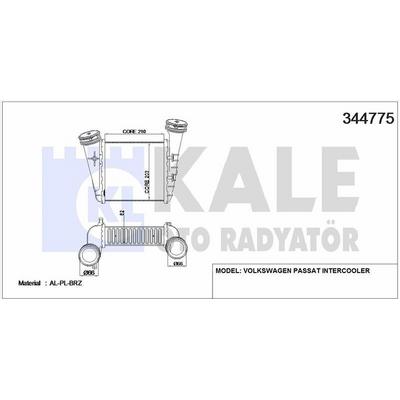 Turbo Radyatoru Passat 2 5Tdi Bdh Bau Bdg 03>05 Superb 2 5Tdi Bdg 02>08 KALE 344775