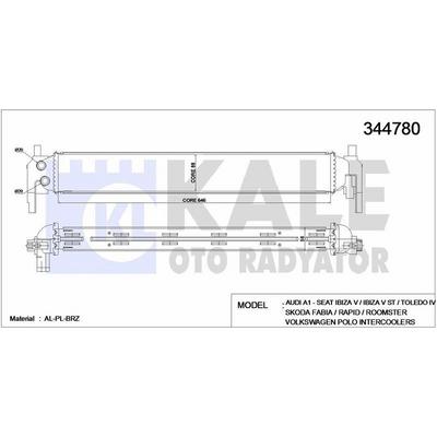 Turbo Radyatoru Polo A1 Ibiza Toledo Fabia Rapid Roomster 1 2 / 1 4Tsi 09> KALE 344780