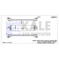 Turbo Intercoll Radyatoru Focus Iii  Iii 11> 1.6 Ecoboost C-Max 06>11 10> 1.6 Ecoboost Kuga 13> Transit Connect 13> KALE 344915