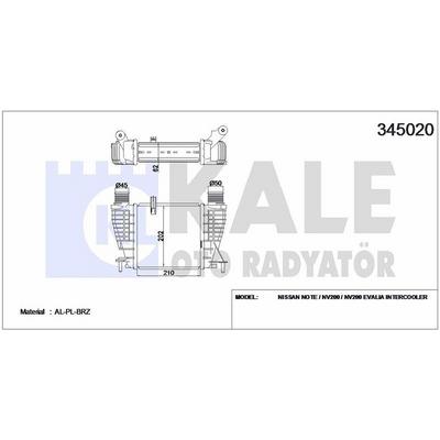 Turbo Radyatoru (Intecooler) Nissan Note 1 5 Dci 2006 2012 KALE 345020