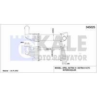 Intercooler Astra H / Astra H Gtc KALE 345025