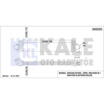 Turbo Radyatoru Master Iii 2 3Dci KALE 345035