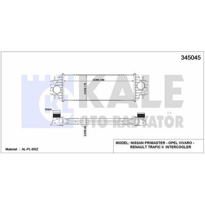 Turbo Radyatoru Trafic Vivaro 1 9 Dci / Dti KALE 345045