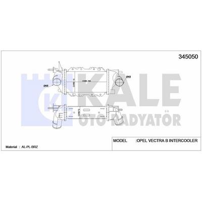 Turbo Radyatoru Vectra B X20Dth Y20Dth Y22Dtr KALE 345050