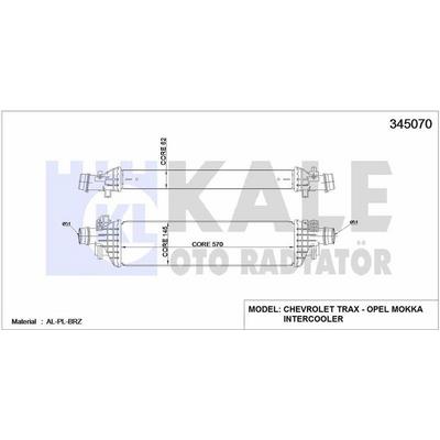 Turbo Radyatoru A.T. Mokka / Mokka X 14> 13> 1.6 Cdti 1.7 Dti / Trax 13> KALE 345070