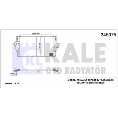 Turbo Radyatoru (Intercooler) Espace Iv / Laguna Ii / Vel Satis KALE 345075