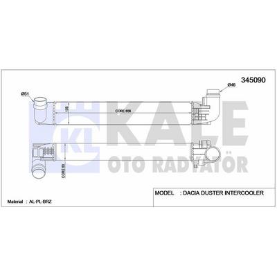 Turbo Radyatoru Duster 1 5Dci 2010> KALE 345090