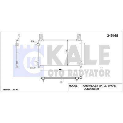 Klima Radyatoru   Matiz / Spark 0.8 M200 M250 KALE 345165