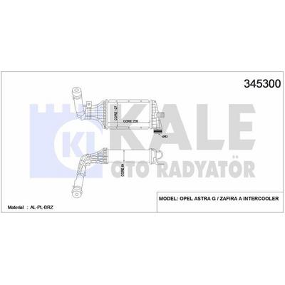 Turbo Radyatoru Astra G 98>10 Y20Dth - X17Dt KALE 345300