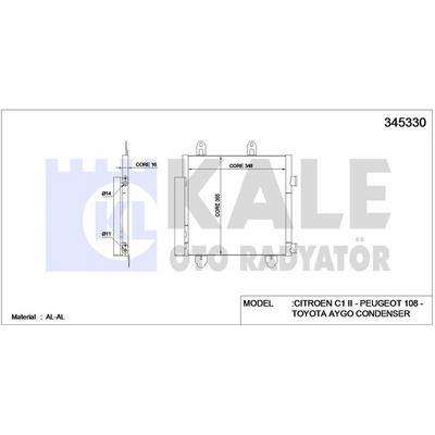 Klima Radyatoru C1 Ii Peugeot 108 Aygo 13> KALE 345330