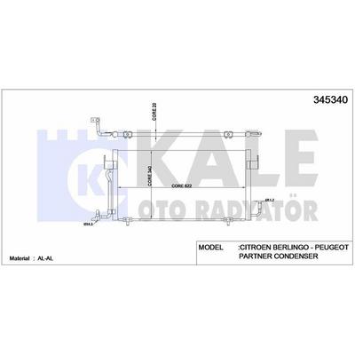 Klima Radyatoru Partner Berlingo Xsara Dw8 Xud9 (97 03) KALE 345340