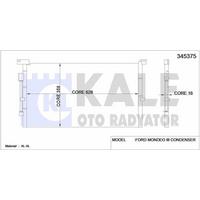 Klima Radyatoru Mondeo Iii 1.8 / 2.0 16V / 2.0Tdci 00>07 Manuel Klimali Olcu: (669×361 X Ss) KALE 345375