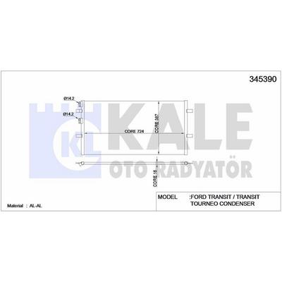 Klima Radyatoru Transit V347 V348 2.2Tdci 100Ps / 120Ps / 130Ps 2.4Tdci 100Ps / 115Ps / 140Ps 07 /> KALE 345390