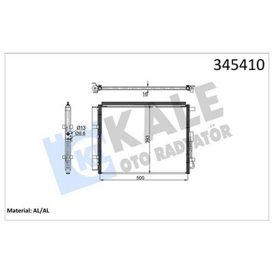 Klima Radyatoru Komple Hyundai I30 1.6 T-Gdi 2015-> Kia Ceed Pro Ceed 1.0 T-Gdi 2015-> Cerato 1.6 2013-> KALE 345410